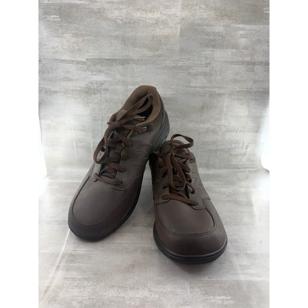 New Balance MW813BR Men 10.5 4E Extra Wide Brown Leather Walking Shoes ROLLBAR